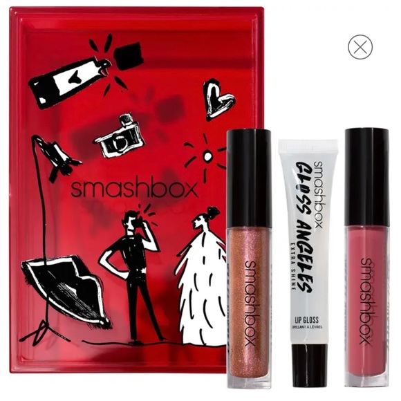 🎉HOST PICK🎉 NWT* Smashbox Trio GiftBox Set *GLOSS ANGELES* 3 Full Size Glosses